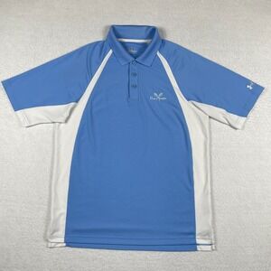 Under Armour Polo Shirt Mens Large Blue Monster Golf Travel Vacation Preppy
